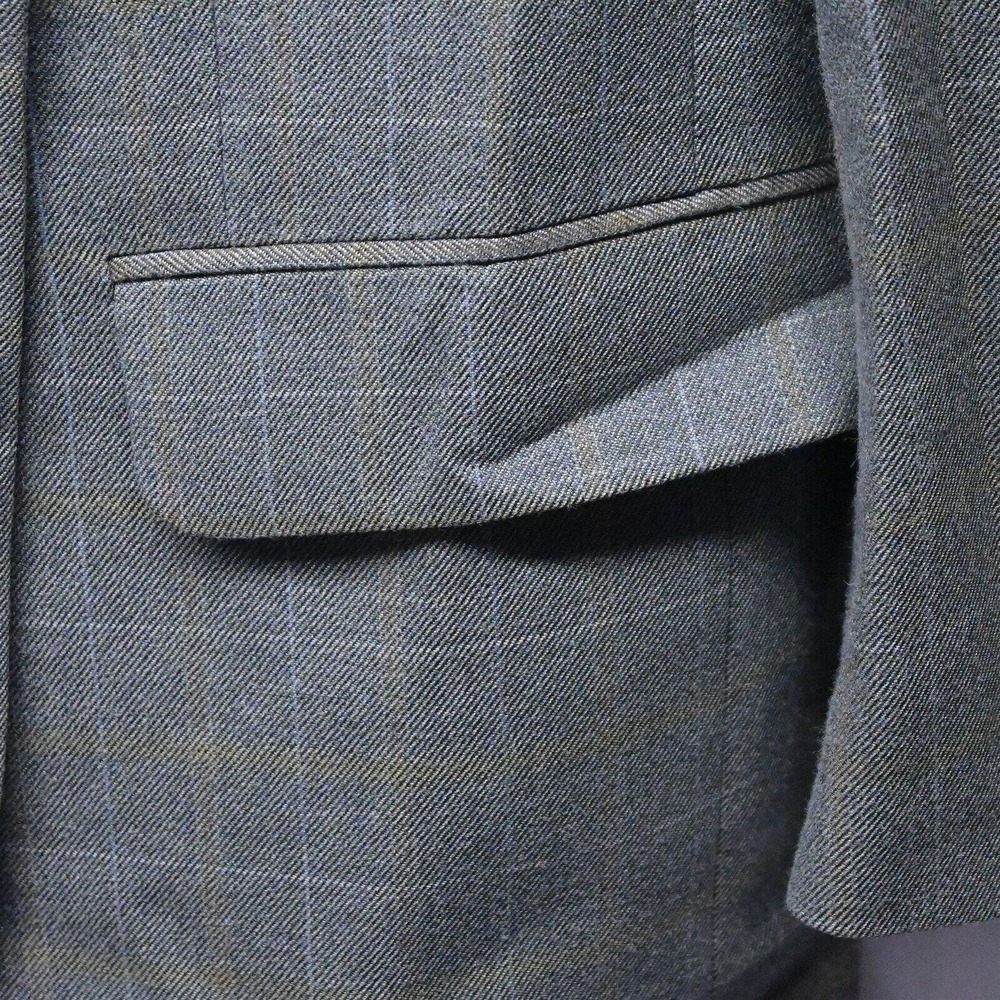 Murano 43r | 44r Green Gray Check 2 Button Blazer… - image 3